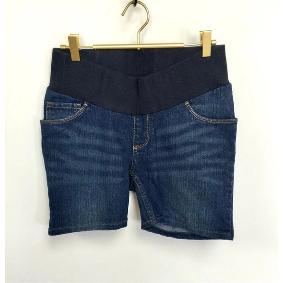 Motherhood Maternity Womens Medium Wash Denim Maternity Shorts Size Small - Picture 1 of 10